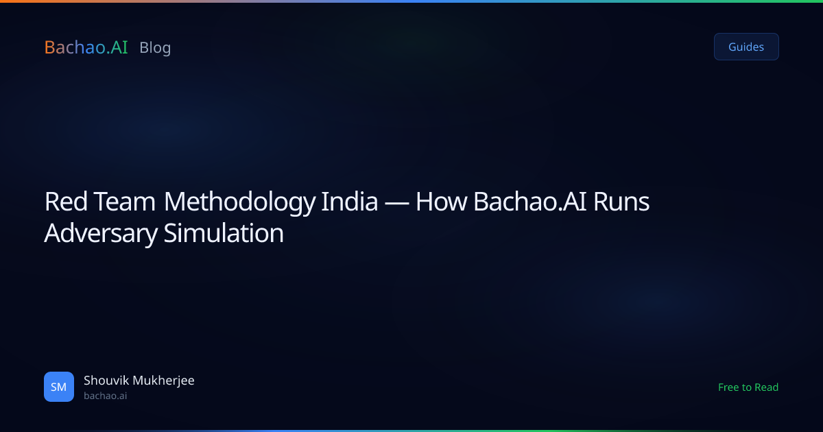 Red Team Methodology India — How Bachao.AI Runs Adversary Simulation ...
